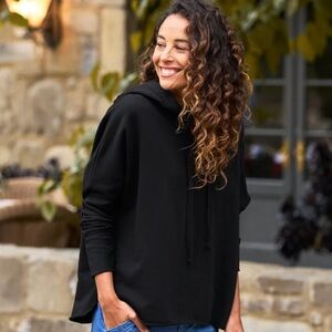 Frank & Eileen Kane Capelet Hoodie Small S Black Triple Fleece Sweatshirt Hoody